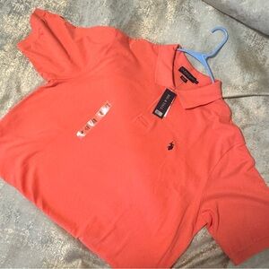 U.S. Polo Assn. Coral Mens Gold Polo Sz XXL Big & Tall NWT